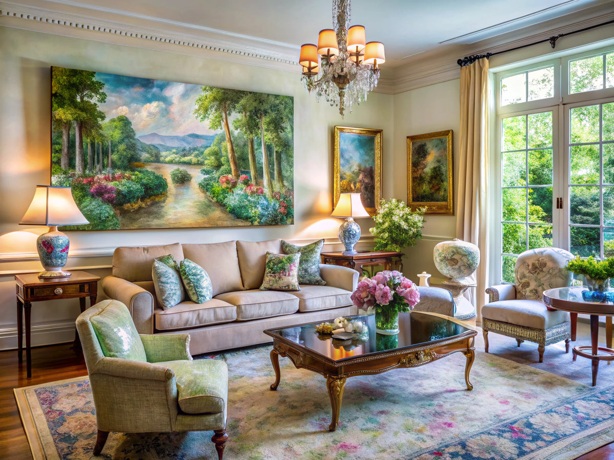 Impressionist art in home decor showcasing Monet and Renoir's influence on modern interiors