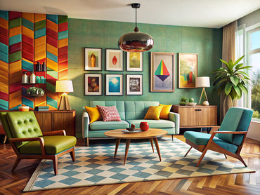 Retro art in modern interior design