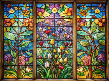 Louis Comfort Tiffany art showcasing vibrant stained glass in the Art Nouveau style