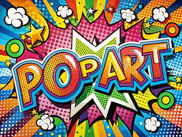 Vibrant abstract representation of Pop Art showcasing bold colors and dynamic shapes