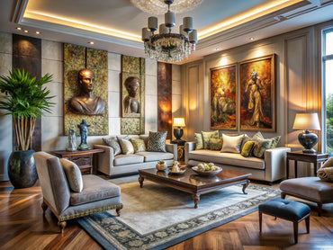 Elegant living room featuring decorative arts elements for home decor transformation
