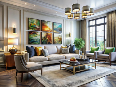 Modern home styling with art reproductions enhancing the living space