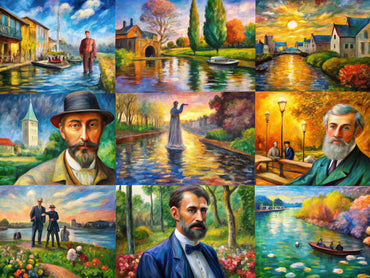 Art movements evolution from Impressionism to Modernism showcasing vibrant colors and abstract styles