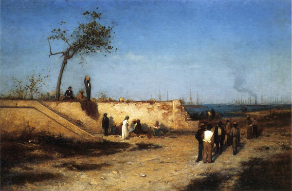 Fruit Vendors Under the Sea Wall at Nassau.