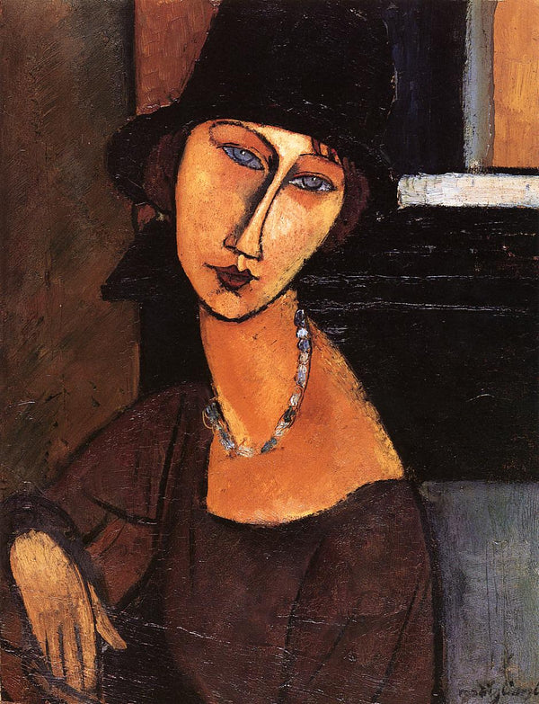 Jeanne Hebuterne with Hat and Necklace.