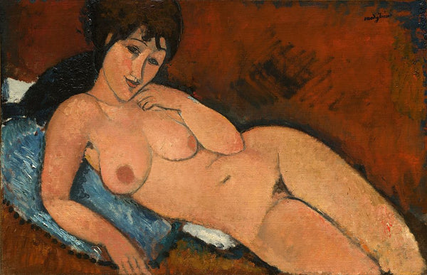 Nude on a Blue Cushion.