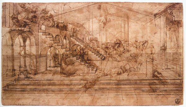 Perspectival study of the Adoration of the Magi.